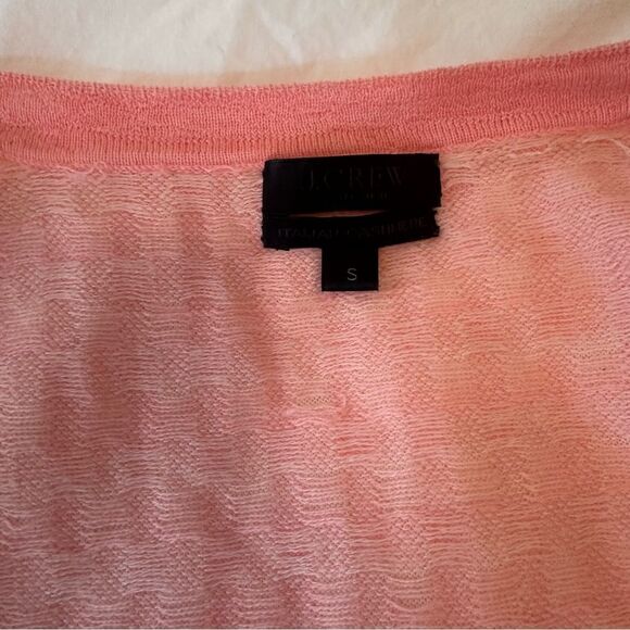J. Crew Pink Gingham Cashmere Cardigan - Picture 3 of 8